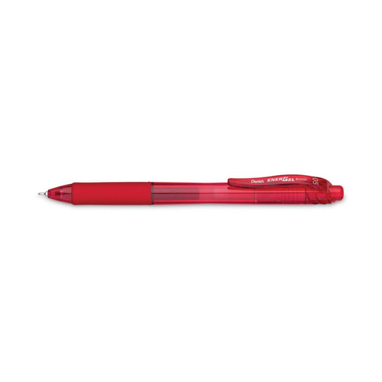 PENTEL OF AMERICA EnerGel-X Gel Pen, Retractable, Fine 0.5 mm, Red Ink, Translucent Red/Red Barrel, Dozen (PENBLN105B) thumbnail 3