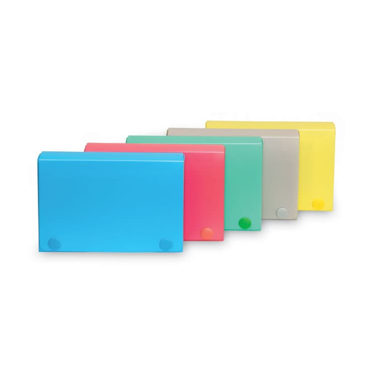 C-LINE PRODUCTS, Index Card Case, Holds 100 3 x 5 Cards, 5.38 x 1.25 x 3.5, Polypropylene, Assorted Colors (CLI58335)