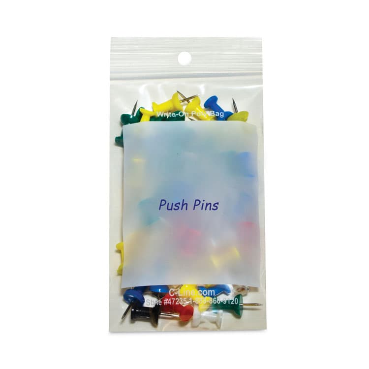 C-LINE PRODUCTS, Write-On Poly Bags, 2 mil, 3" x 5", Clear, 1,000/Carton (CLI47235) thumbnail 4