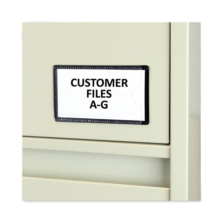 C-LINE PRODUCTS, Slap-Stick Magnetic Label Holders, Side Load, 4.25 x 2.5, Black, 10/Pack (CLI87700) thumbnail 4
