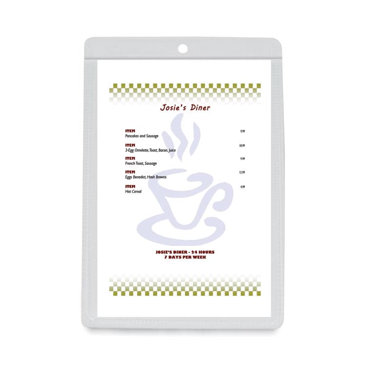 C-LINE PRODUCTS, Clear Vinyl Shop Ticket Holders, Super Heavy-Duty, Top Load 5 x 8 Insert, Clear Front, 50/Box (CLI80058) thumbnail 2