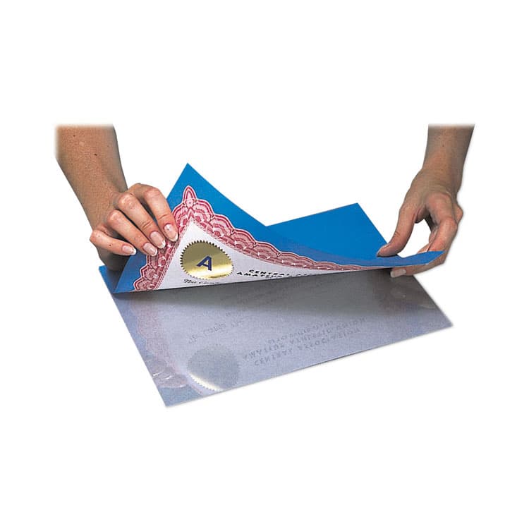 C-LINE PRODUCTS, Cleer Adheer Self-Adhesive Laminating Film, 2 mil, 9" x 12", Non-Glare Clear, 50/Box (CLI65004)