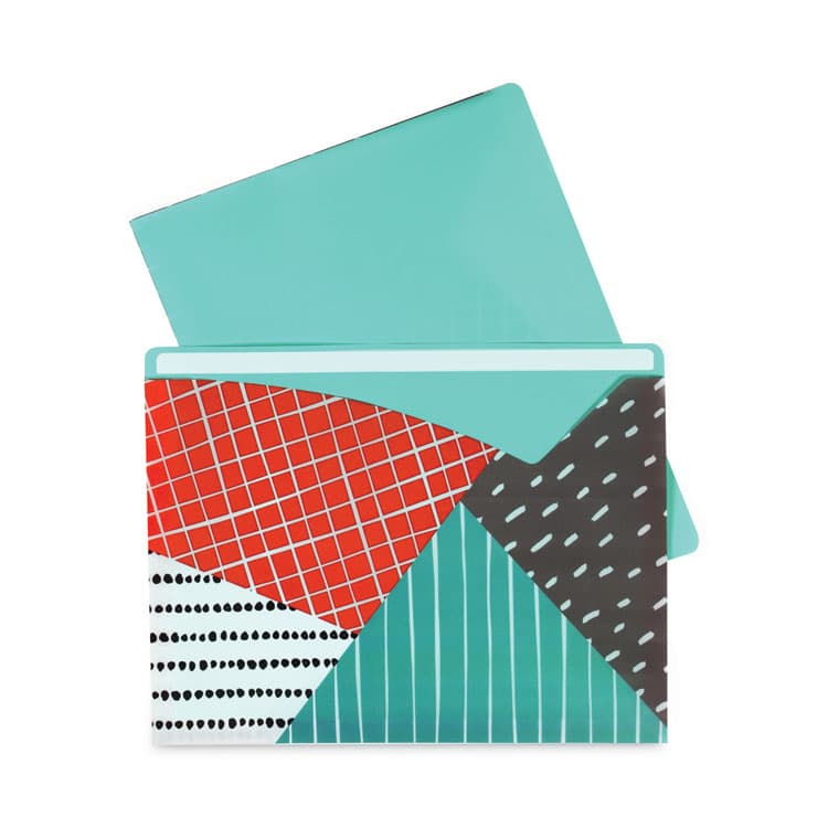 C-LINE PRODUCTS, Write-On Fashion Poly File Jackets, Straight-Tab, Letter Size, Assorted Colors, 6/Pack (CLI63540) thumbnail 4