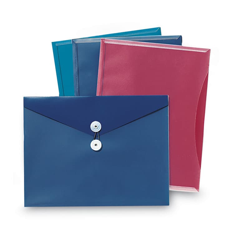 TOPS BUSINESS FORMS Poly Envelopes, Letter Size, Assorted Colors, 4/Pack (PFX90016)