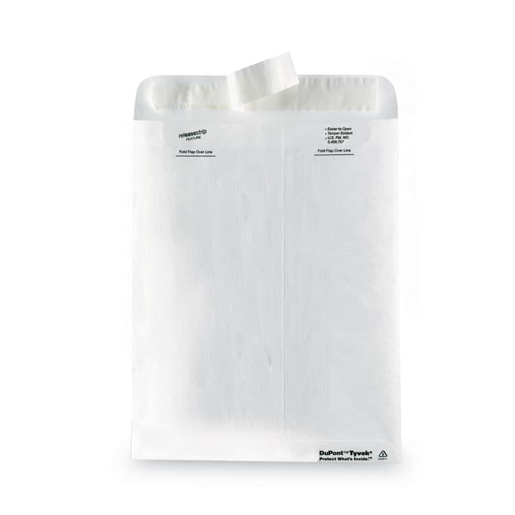 QUALITY PARK PRODUCTS Lightweight 14 lb Tyvek Catalog Mailers, #10 1/2, Square Flap, Redi-Strip Adhesive Closure, 9 x 12, White, 50/Box (QUAR1462) thumbnail 3