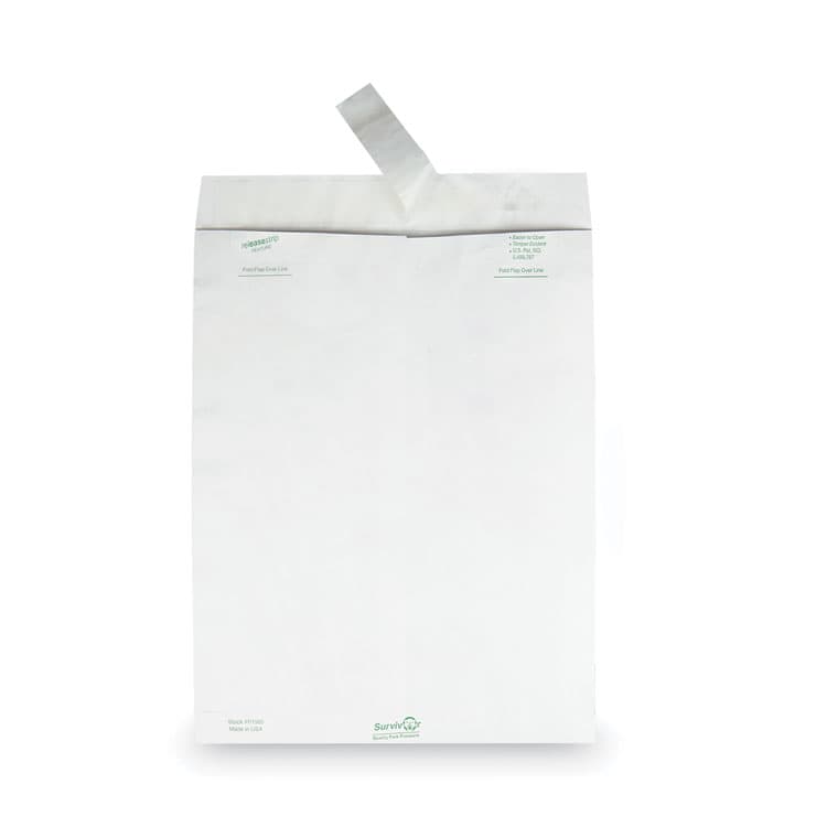 QUALITY PARK PRODUCTS Lightweight 14 lb Tyvek Catalog Mailers, #13 1/2, Square Flap, Redi-Strip Adhesive Closure, 10 x 13, White, 50/Box (QUAR1582) thumbnail 3