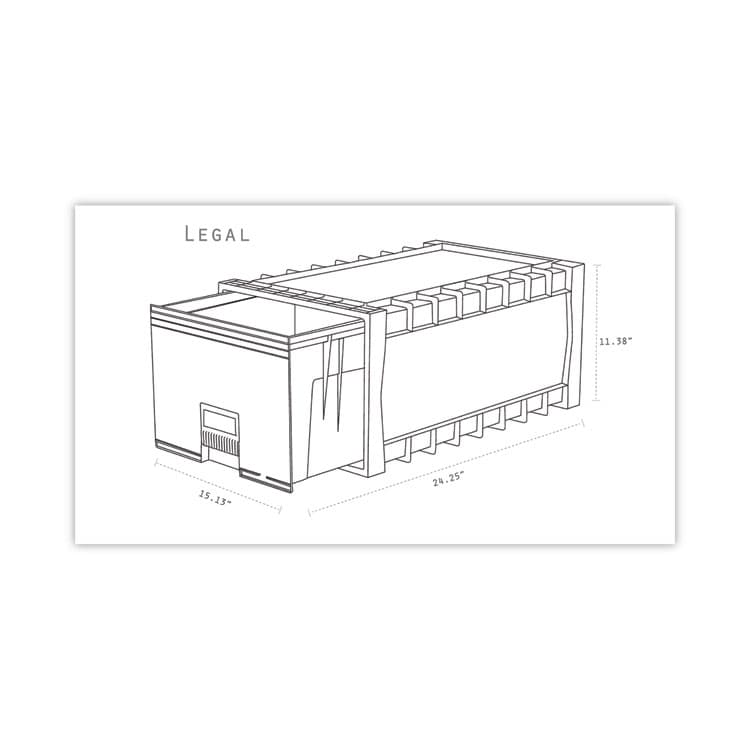 STOREX Archive Storage Drawers with Key Lock, Legal Files, 18.25" x 24" x 11.5", Black/Gray (STX61155U01C) thumbnail 4
