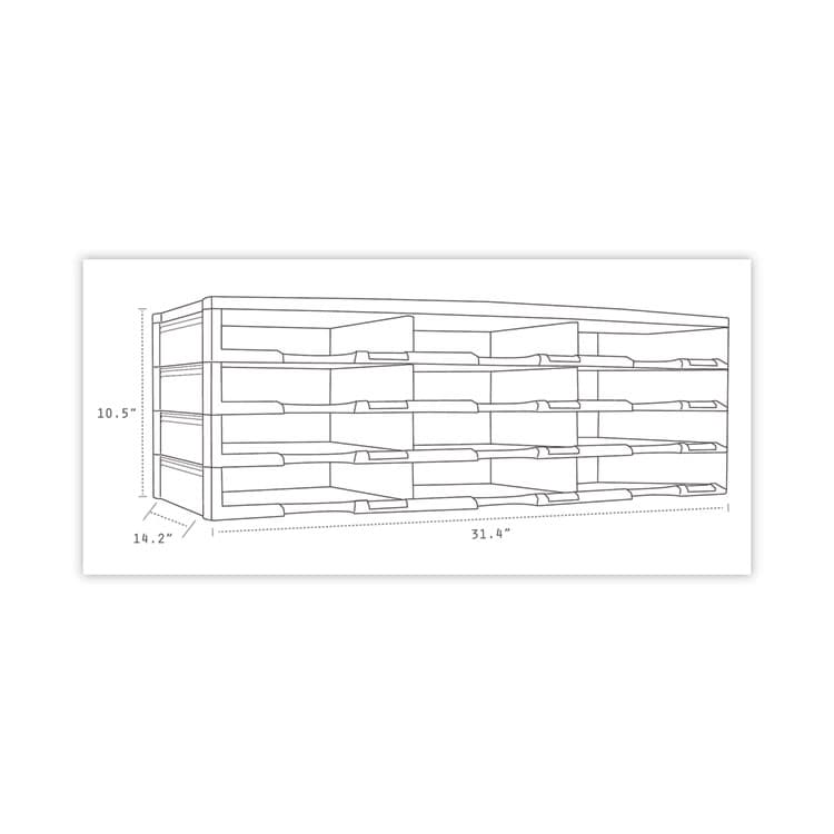 STOREX Storex Literature Organizer, 12 Compartments, 10.63 x 13.3 x 31.4, Black (STX61602U01C) thumbnail 3