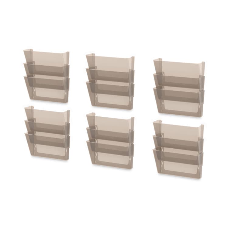 STOREX Wall File, 3 Sections, Legal Size, 16" x 4" x 14", Smoke, 3/Set (STX70247U06C) thumbnail 2