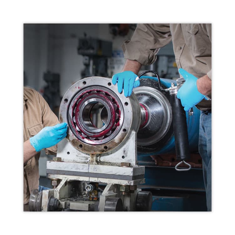 KIMBERLY CLARK G10 Comfort Plus Blue Nitrile Gloves, Powder-Free, X-Large, 4 mil Thick, 9.5" Long, Light Blue, 100/Box (ANS54189) thumbnail 4