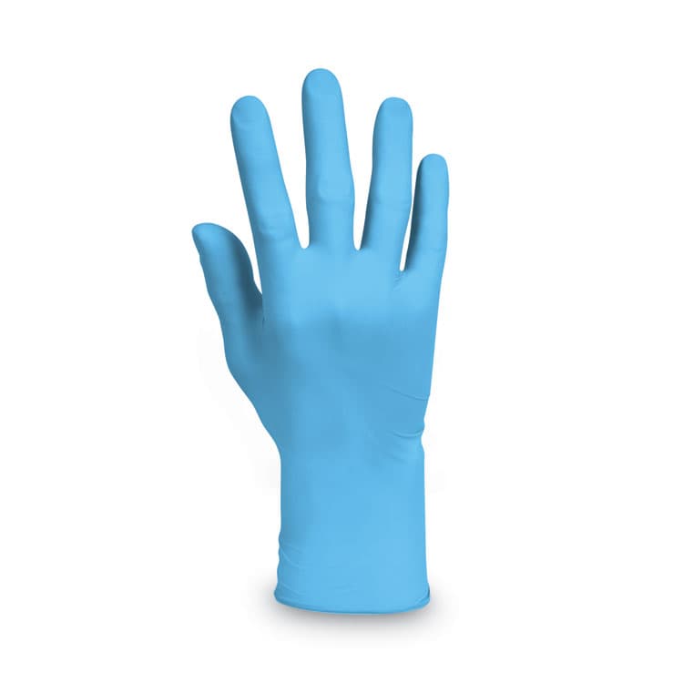 KIMBERLY CLARK G10 Comfort Plus Blue Nitrile Gloves, Powder-Free, Medium, 4 mil Thick, 9.5" Long, Light Blue, 100/Box (ANS54187) thumbnail 4