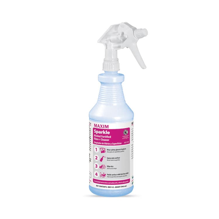 MIDLAB RTU Sparkle Glass Cleaner, Safe-to-Ship, 32 oz Bottle, 6/Carton (MLB05180086) thumbnail 2