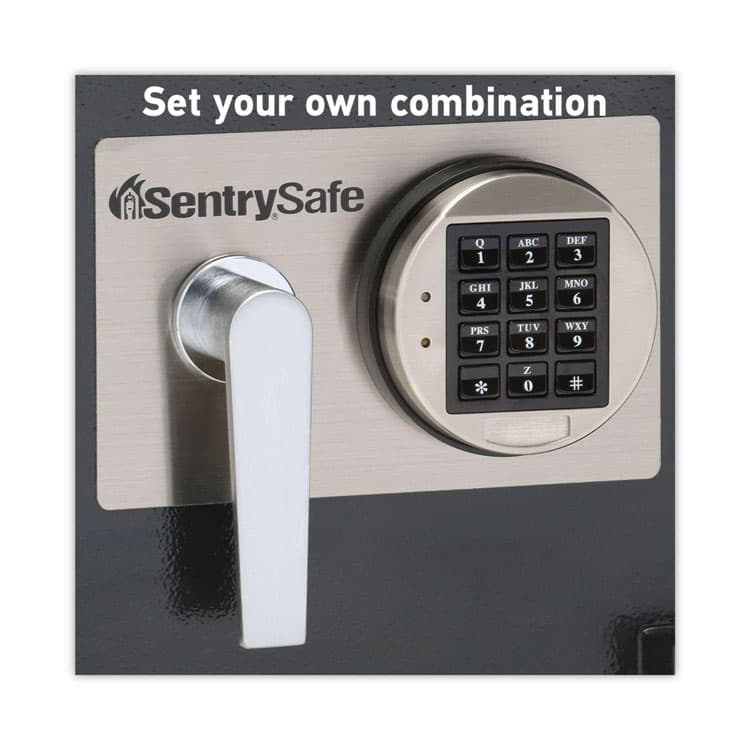 SENTRY Digital Depository Safe, Large, 0.94 cu ft, 14w x 15.6d x 20h, Black (SENDH074E) thumbnail 3