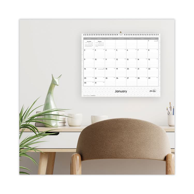 BLUE SKY Enterprise Wall Calendar, Geometric Artwork, 15 x 12, White/Gray Sheets, 12-Month (Jan to Dec): 2026 (BLS111292) thumbnail 4