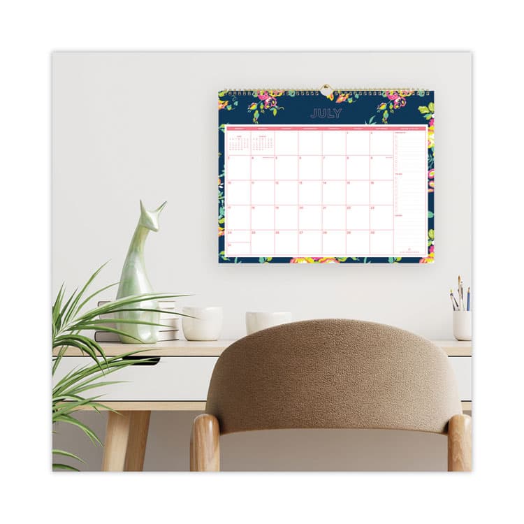 BLUE SKY Day Designer Peyton Academic Wall Calendar, Floral Artwork, 15 x 12, White/Navy Sheets, 12-Month (July to June): 2025 to 2026 (BLS107934) thumbnail 4
