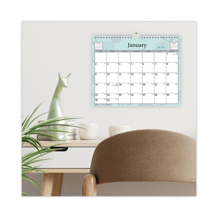 BLUE SKY Rue Du Flore Wall Calendar, Floral Artwork, 11 x 8.75, White/Jade/Lavender Sheets, 12-Month (Jan to Dec): 2026 (BLS101613) thumbnail 4