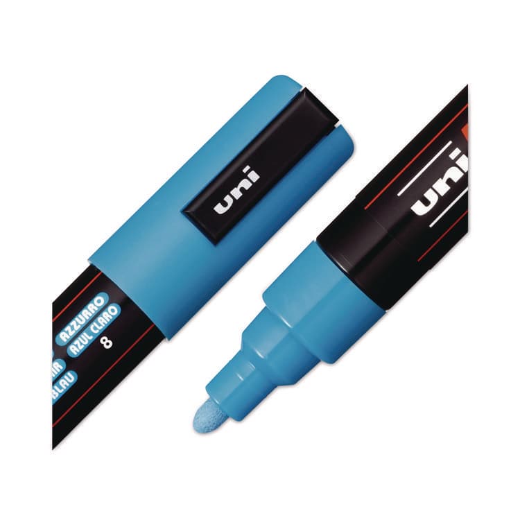 UNI Water-Based Paint Markers, Medium Bullet Tip, Assorted Colors, 8/Pack (UBCPC5M8C) thumbnail 3