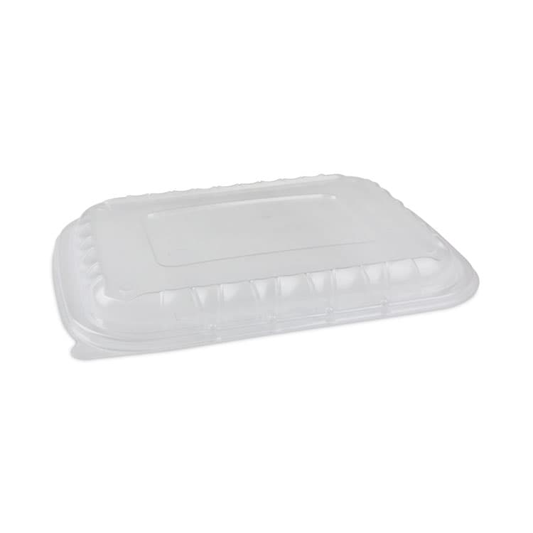 PACTIV EVERGREEN CORPORATION EarthChoice Entree2Go Takeout Container Vented Lid, 11.8 x 8.8 x 1, Clear, Plastic, 200/Carton (PCTYCNV12X9PPDL)