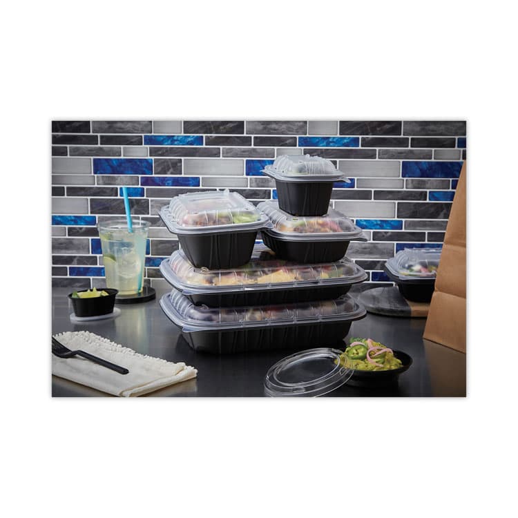 PACTIV EVERGREEN CORPORATION EarthChoice Entree2Go Takeout Container Vented Lid, 11.8 x 8.8 x 1, Clear, Plastic, 200/Carton (PCTYCNV12X9PPDL) thumbnail 4