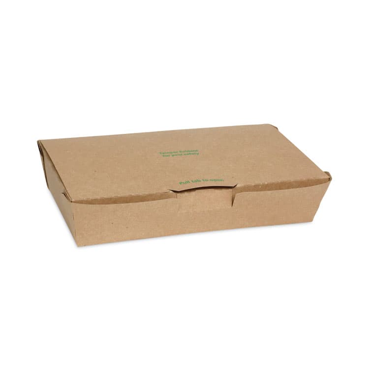 PACTIV EVERGREEN CORPORATION EarthChoice Tamper Evident OneBox Paper Box, 9.7 x 5.6 x 2, Brown, 100/Carton (PCTNOB02KECTE)