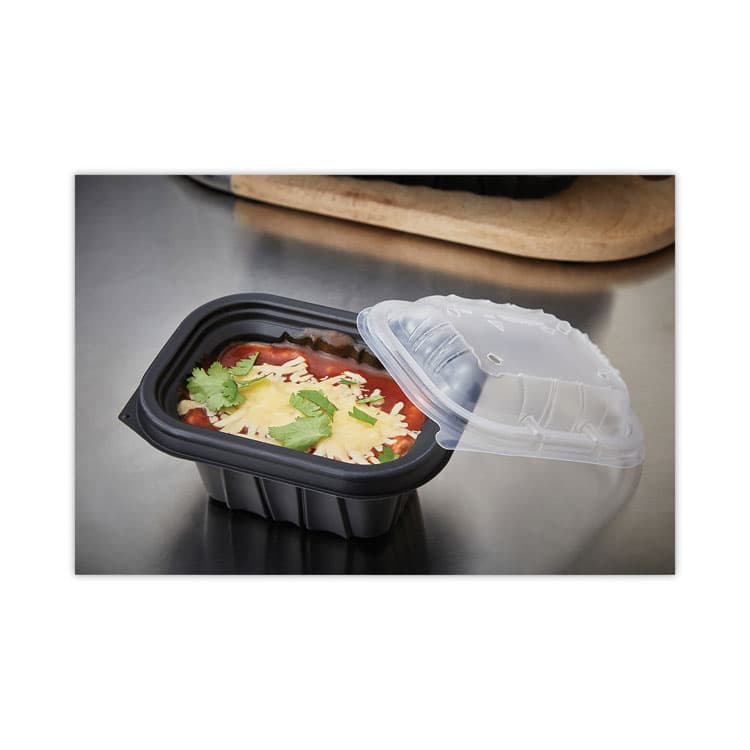 PACTIV EVERGREEN CORPORATION EarthChoice Entree2Go Takeout Container, 12 oz, 5.7 x 4.3 x 2.6, Black, Plastic, 600/Carton (PCTYCNB6X412000) thumbnail 3