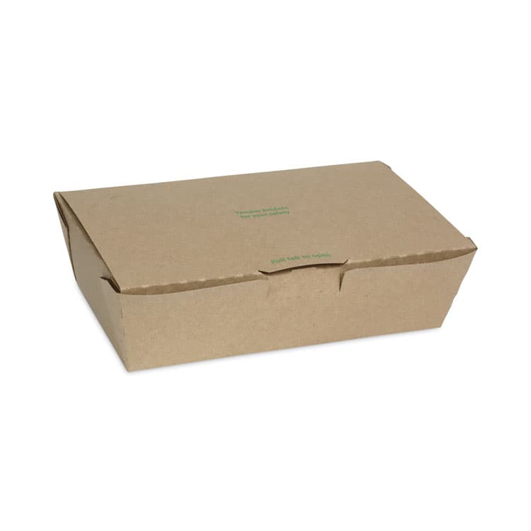 PACTIV EVERGREEN CORPORATION EarthChoice Tamper Evident OneBox Paper Box, 9.9 x 5.9 x 2.8, Brown, 162/Carton (PCTNOB04SKECTE) thumbnail 3