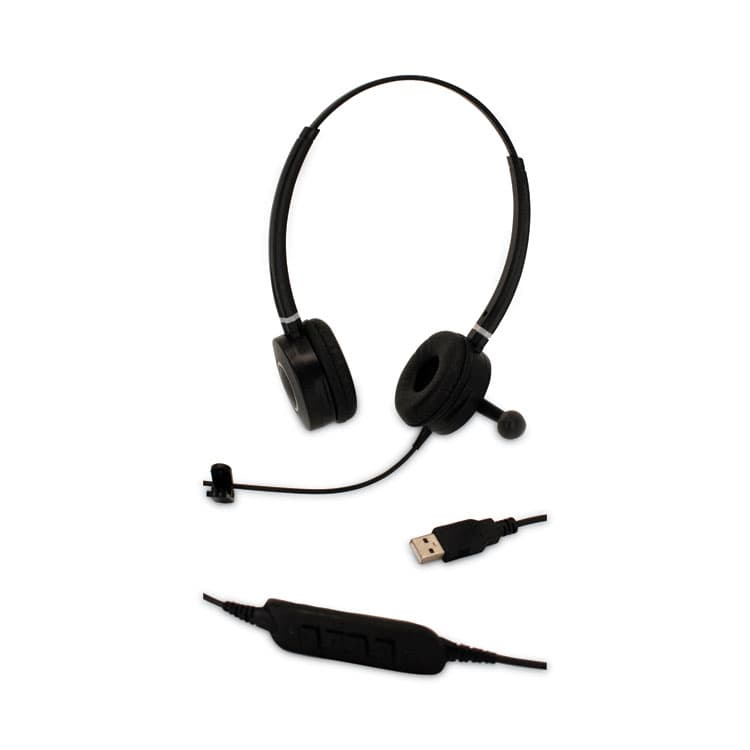 SPRACHT HS-WD-USB-2 Binaural Over The Head Headset, Black (SPTHSWDUSB2) thumbnail 4
