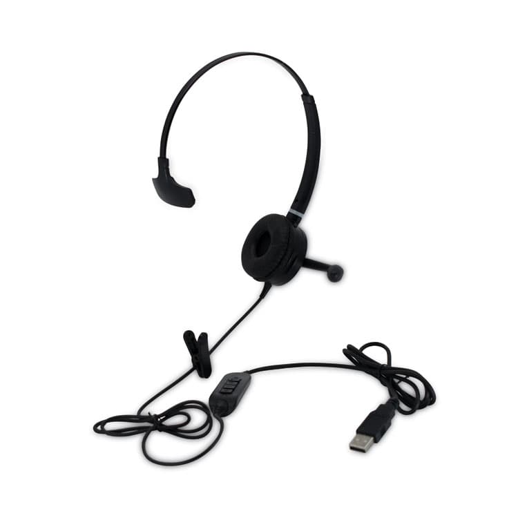 SPRACHT HS-WD-USB-1 Monaural Over The Head Headset, Black (SPTHSWDUSB1)