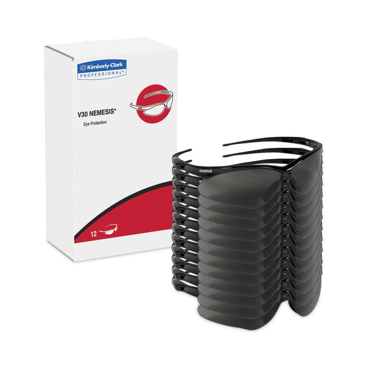 KIMBERLY-CLARK PROFESSIONAL Nemesis Safety Glasses, Black Half Frame, Smoke Dual Lens (ANS22475) thumbnail 3