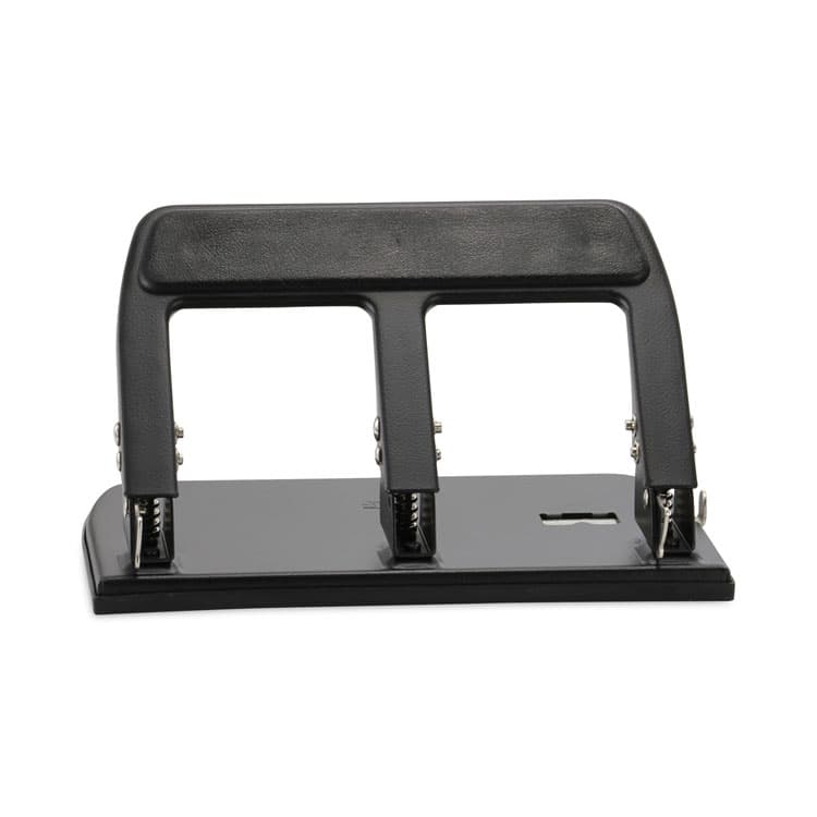 OFFICEMATE INTERNATIONAL CORP. 40-Sheet Three-Hole Punch with Padded Handle, 9/32" Holes, Black (OIC90089) thumbnail 2
