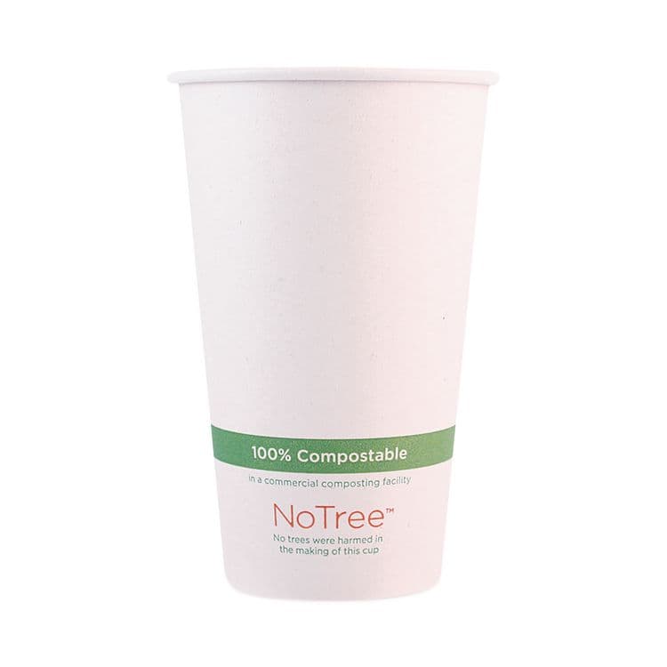 WORLD CENTRIC NoTree Paper Hot Cups, 16 oz, Natural, 1,000/Carton (WORCUSU16)