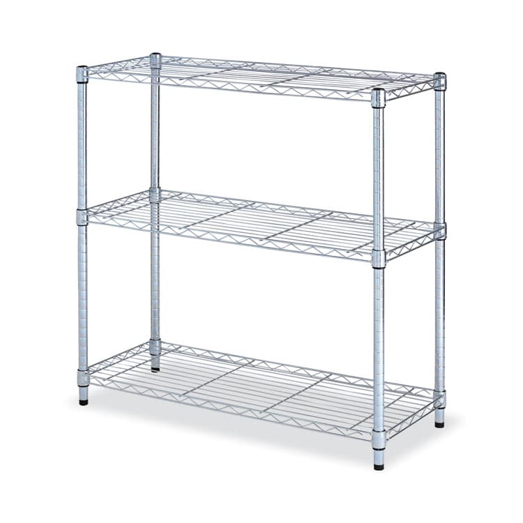 ALERA Residential Wire Shelving, Three-Shelf, 36w x 14d x 36h, Silver (ALESW833614SR)