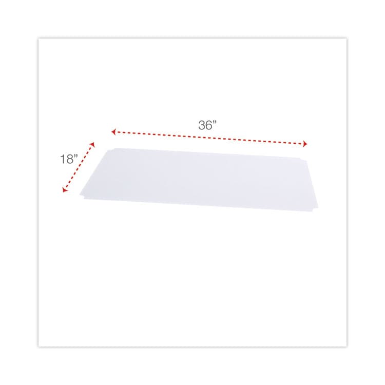 ALERA Shelf Liners For Wire Shelving, Clear Plastic, 36w x 18d, 4/Pack (ALESW59SL3618) thumbnail 2