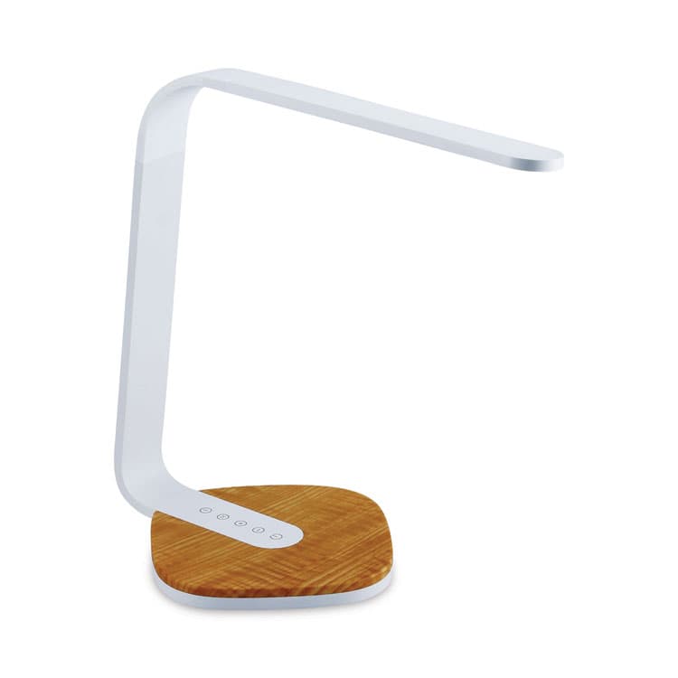 BLACK & DECKER LED Desk Lamp, White/Wood (BOSVLED1818BD)