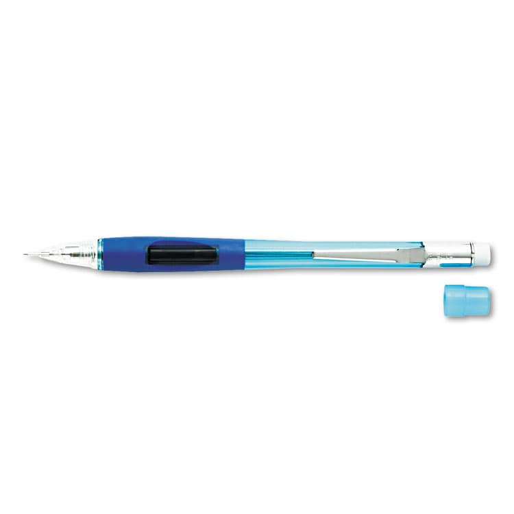 PENTEL OF AMERICA Quicker Clicker Mechanical Pencil, 0.5 mm, HB (#2), Black Lead, Transparent Blue Barrel (PENPD345TC) thumbnail 2