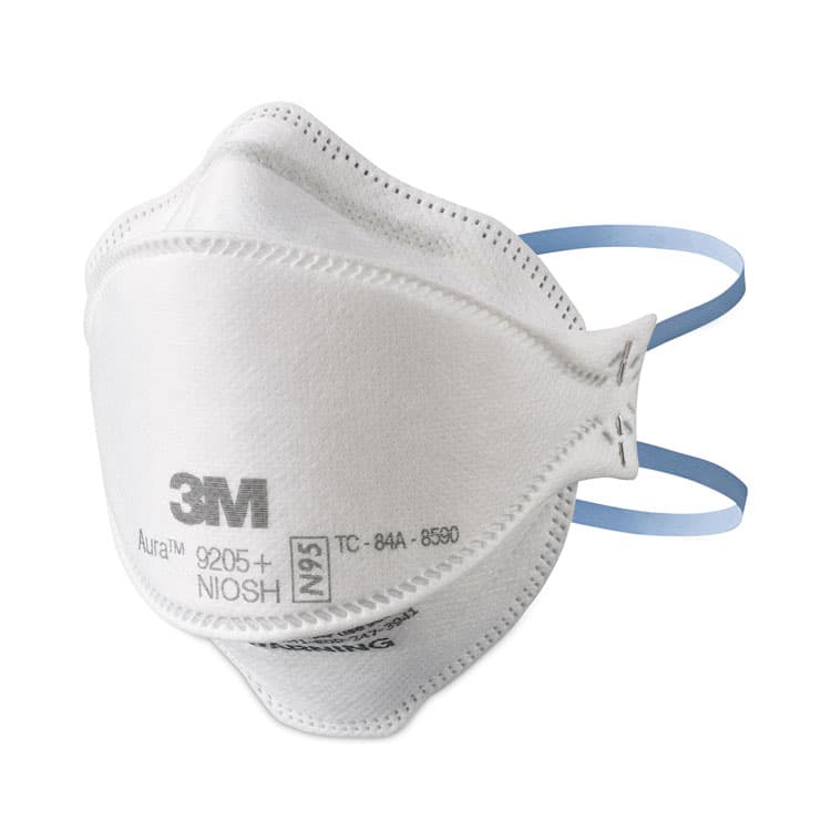 3M/COMMERCIAL TAPE DIV. Aura Particulate Respirator 9205+, N95, One Size Fits All, 20/Pack (MMM9205PH20DC)