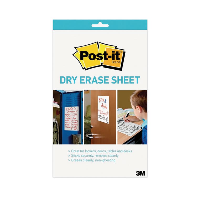 3M/COMMERCIAL TAPE DIV. Dry Erase Sheets, Laminate Film Surface, 7" x 11.3", White, 3/Pack (MMMDEFSHEETS3PK)