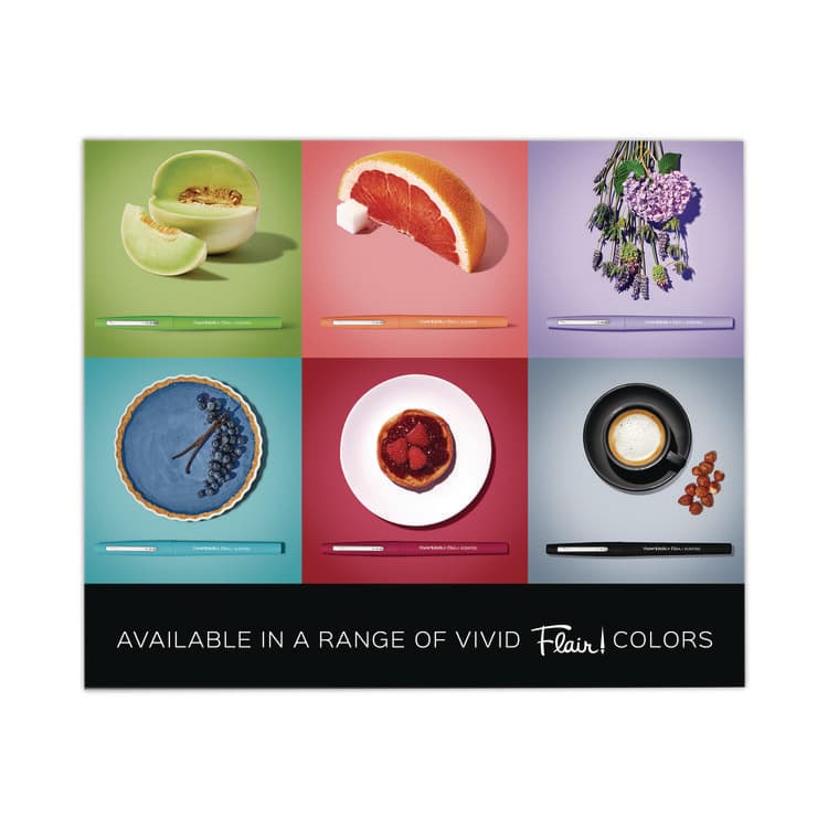 SANFORD Flair Scented Felt Tip Porous Point Pen, Stick, Medium 0.7 mm, Sunday Brunch Scents, Assorted Ink and Barrel Colors, 6/Pack (PAP2125407) thumbnail 2