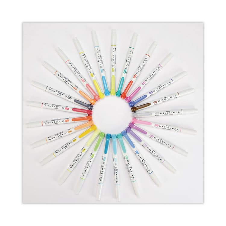 ZEBRA PEN CORP. Mildliner Double Ended Highlighter Variety Pack, Asst Ink Colors, Bold-Chisel/Fine-Bullet Tips, Asst Barrel Colors, 25/Pack (ZEB78525) thumbnail 2