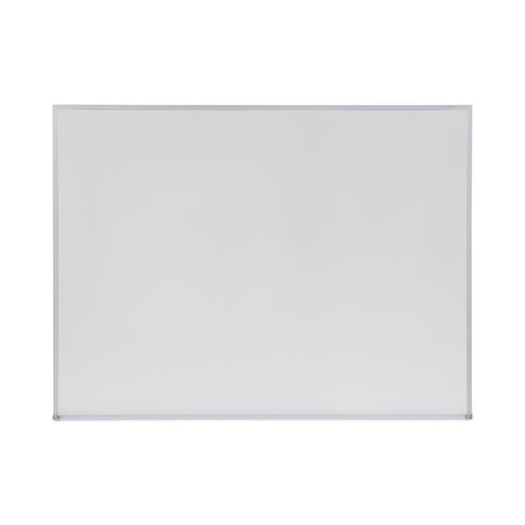 UNIVERSAL OFFICE PRODUCTS Melamine Dry Erase Board with Aluminum Frame, 48" x 36", White Surface, Anodized Aluminum Frame (UNV43624)