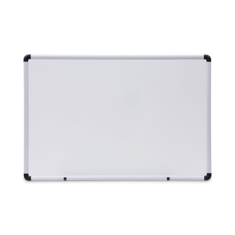 UNIVERSAL OFFICE PRODUCTS Modern Melamine Dry Erase Board with Aluminum Frame, 36" x 24", White Surface, Satin Aluminum Frame (UNV43723)