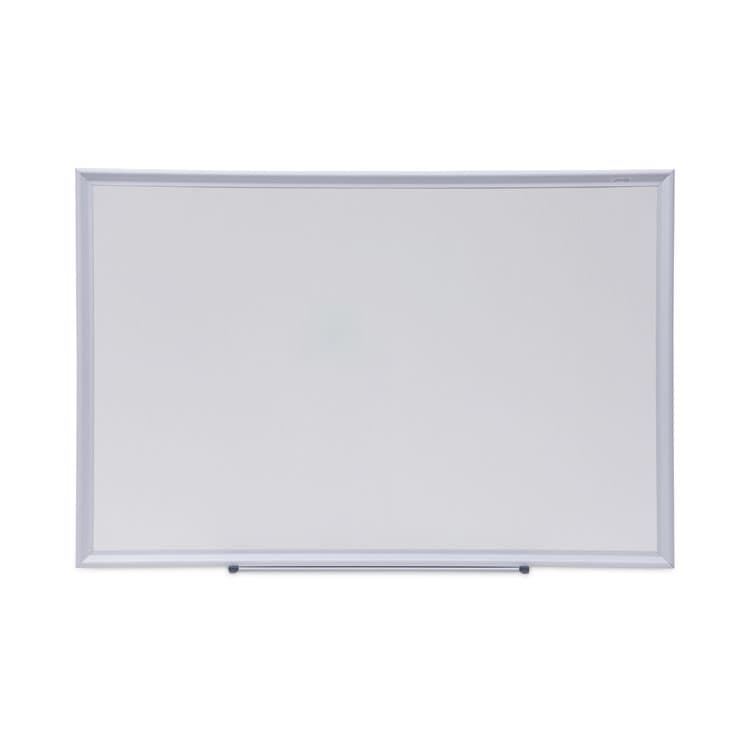 UNIVERSAL OFFICE PRODUCTS Deluxe Melamine Dry Erase Board, 36" x 24", White Surface, Satin Aluminum Frame (UNV44624)