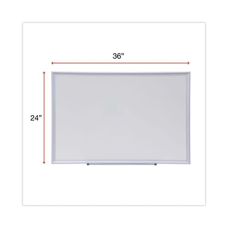 UNIVERSAL OFFICE PRODUCTS Deluxe Melamine Dry Erase Board, 36" x 24", White Surface, Satin Aluminum Frame (UNV44624) thumbnail 3