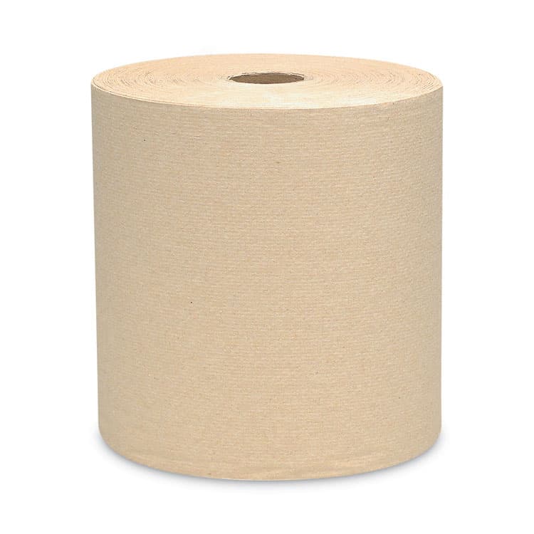 KIMBERLY CLARK Essential Hard Roll Towels for Business, 1-Ply, 8" x 800 ft, 1.5" Core, Natural, 12 Rolls/Carton (KCC04142)