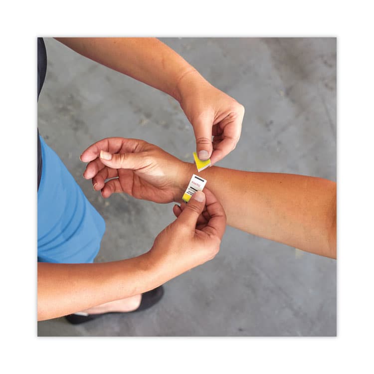 ADVANTUS CORPORATION Crowd Management Wristbands, Sequentially Numbered, 9.75" x 0.75", Yellow, 500/Pack (AVT75512) thumbnail 4