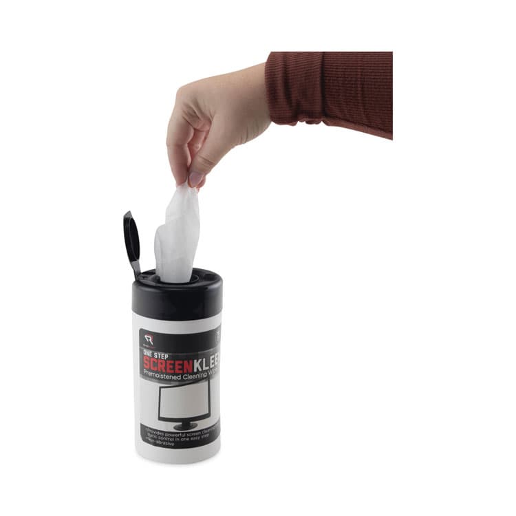 READ/RIGHT OneStep CRT ScreenKleen Cleaner Wet Wipes, Cloth, 5.25 x 5.75, Unscented, 75/Tub (REARR1409) thumbnail 4