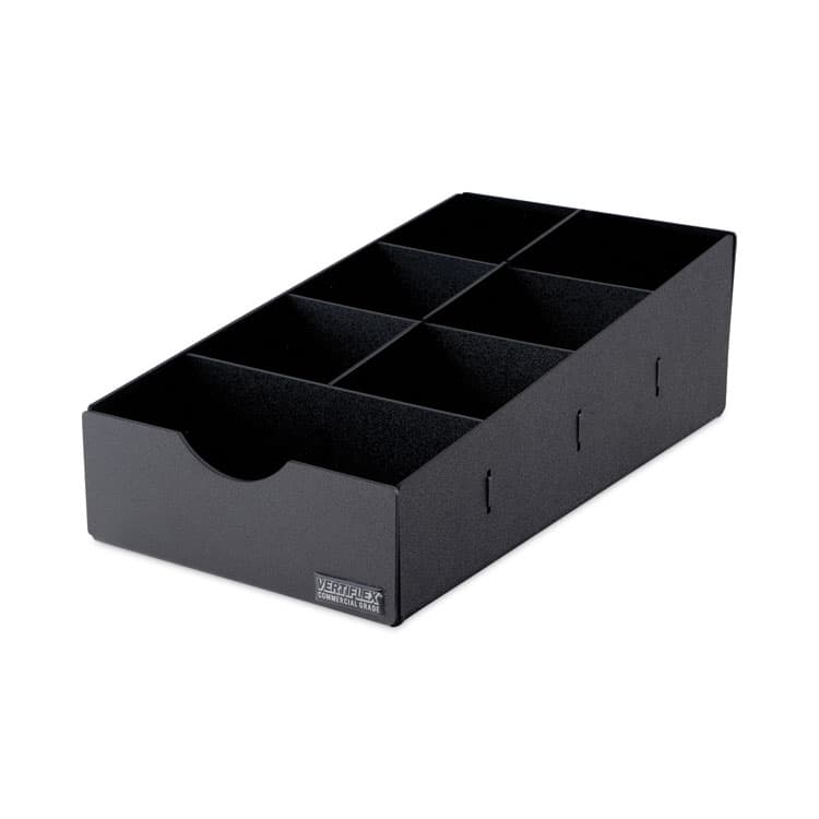 ADVANTUS CORPORATION Condiment Caddy, 7 Compartments, 8.75 x 16 x 5.25, Black (VRTVFCC169) thumbnail 2