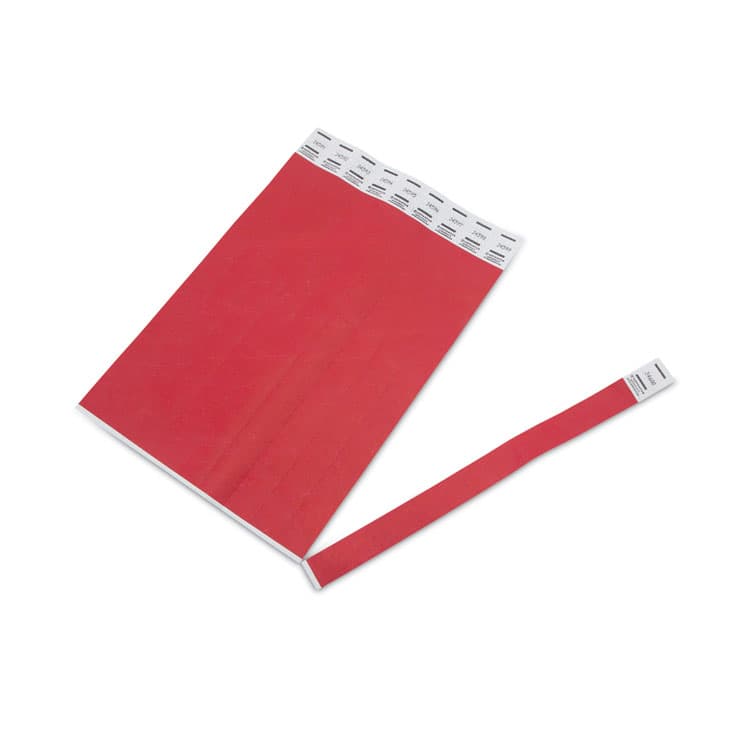 ADVANTUS CORPORATION Crowd Management Wristbands, Sequentially Numbered, 9.75" x 0.75", Red, 500/Pack (AVT75510)