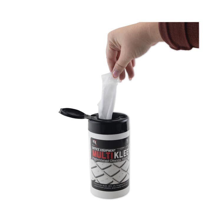 READ/RIGHT Office Equipment MultiKleen Wet Wipes, Cloth, 5.44 x 6.38, 75/Tub (REARR1407) thumbnail 4