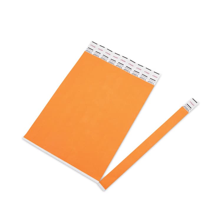 ADVANTUS CORPORATION Crowd Management Wristbands, Sequentially Numbered, 9.75" x 0.75", Neon Orange, 500/Pack (AVT91120)